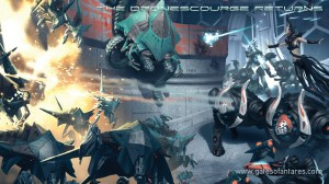 Jon Cave 'The Dronescourge Returns' cover wallpaper