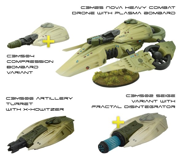 C3M25/M50 Heavy Combat Drone options
