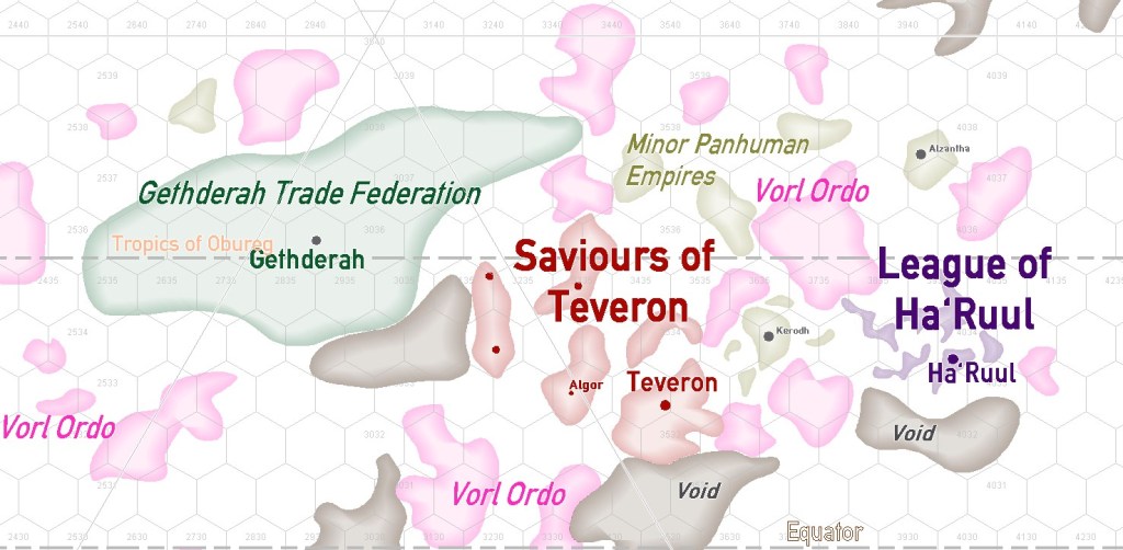 Location of Gethderah, Teveron and Ha'Ruul prior to the Ascendancy