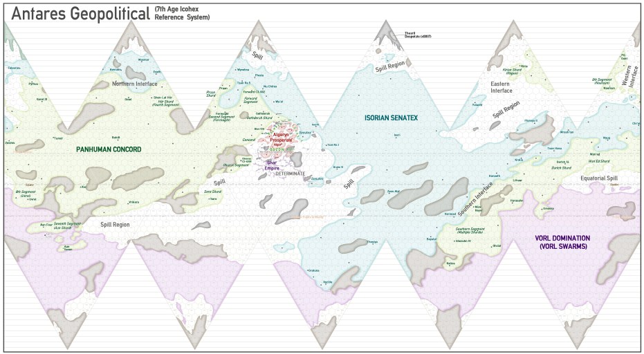 Antares icohex grid map, 7th Age