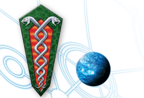 Senatex logo on Antares star schematic